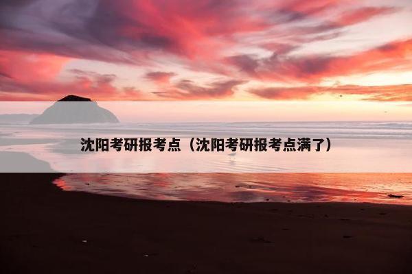 沈阳考研报考点（沈阳考研报考点满了）
