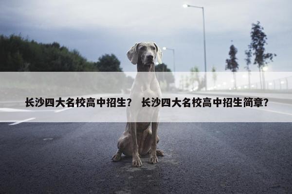 长沙四大名校高中招生？ 长沙四大名校高中招生简章？
