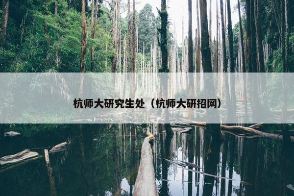 杭师大研究生处（杭师大研招网）