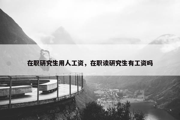 在职研究生用人工资，在职读研究生有工资吗