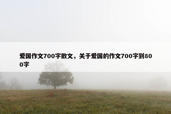 爱国作文700字散文，关于爱国的作文700字到800字