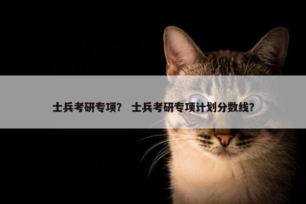 士兵考研专项？ 士兵考研专项计划分数线？