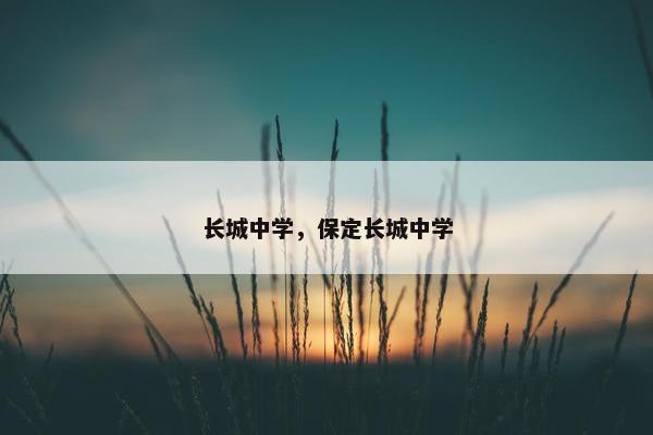 长城中学，保定长城中学