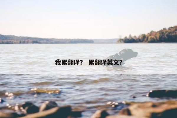 我累翻译？ 累翻译英文？