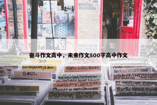 奋斗作文高中，未来作文800字高中作文