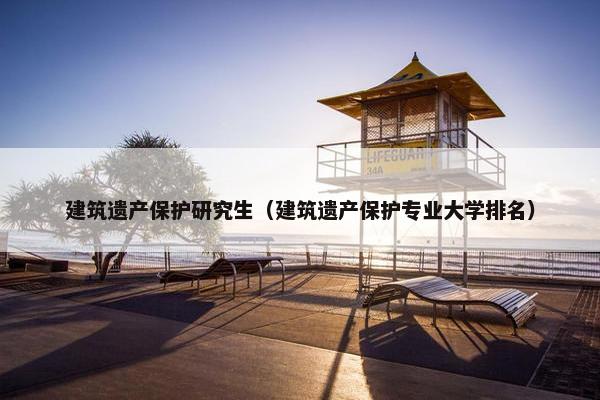 建筑遗产保护研究生（建筑遗产保护专业大学排名）