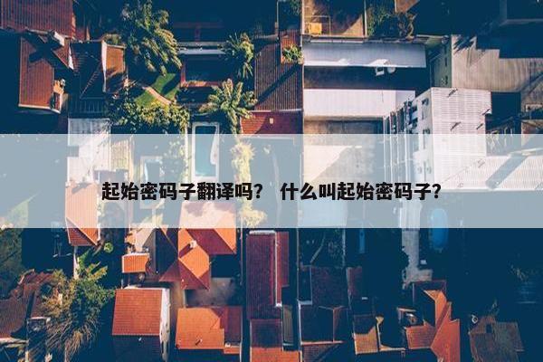 起始密码子翻译吗？ 什么叫起始密码子？