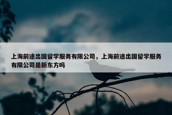 上海前途出国留学服务有限公司，上海前途出国留学服务有限公司是新东方吗