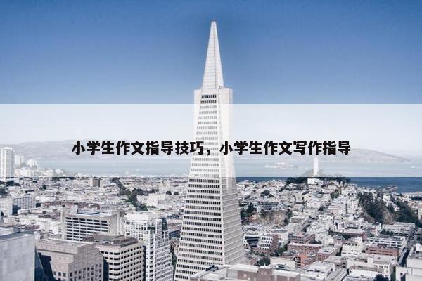 小学生作文指导技巧，小学生作文写作指导