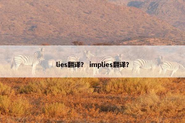 lies翻译？ implies翻译？