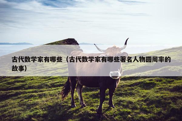 古代数学家有哪些（古代数学家有哪些著名人物圆周率的故事）