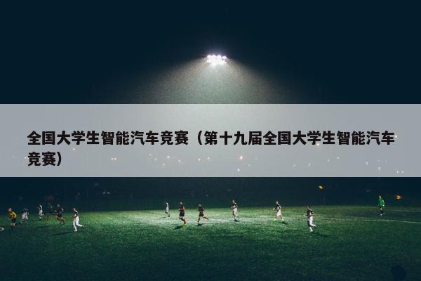 全国大学生智能汽车竞赛（第十九届全国大学生智能汽车竞赛）