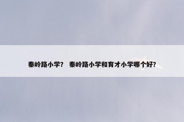 秦岭路小学？ 秦岭路小学和育才小学哪个好？