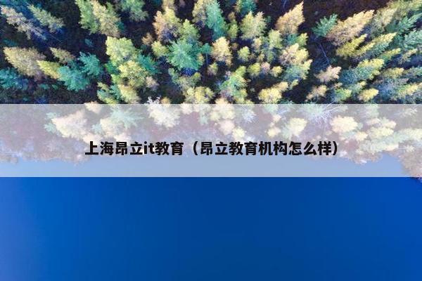 上海昂立it教育（昂立教育机构怎么样）