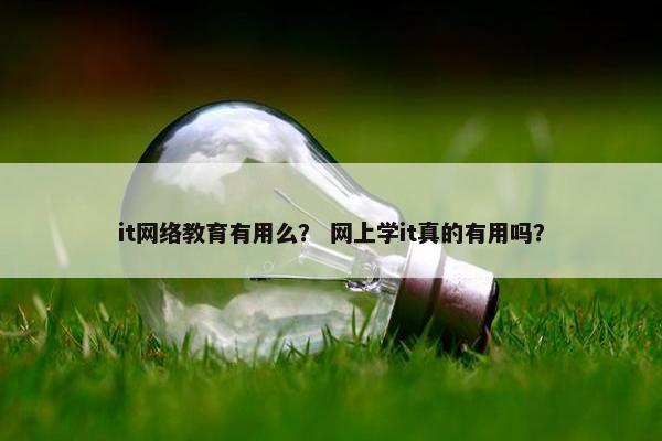 it网络教育有用么？ 网上学it真的有用吗？