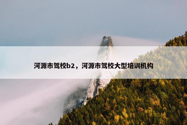 河源市驾校b2，河源市驾校大型培训机构
