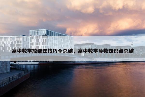 高中数学放缩法技巧全总结，高中数学导数知识点总结
