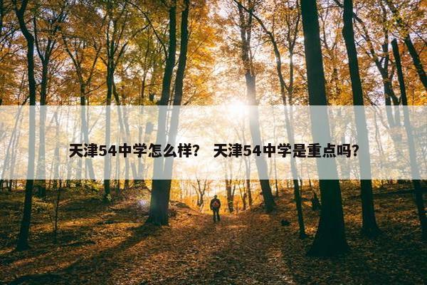 天津54中学怎么样？ 天津54中学是重点吗？