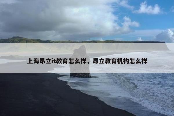 上海昂立it教育怎么样，昂立教育机构怎么样