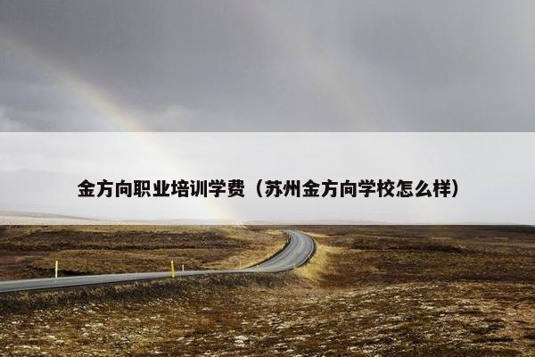 金方向职业培训学费（苏州金方向学校怎么样）