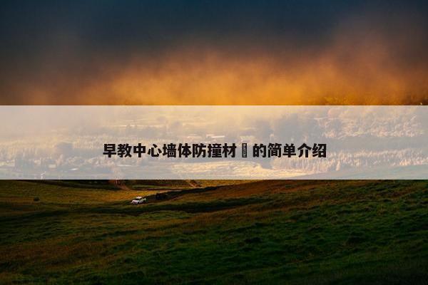 早教中心墙体防撞材枓的简单介绍