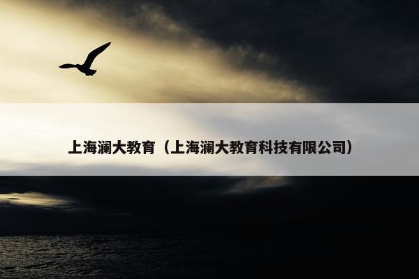 上海澜大教育（上海澜大教育科技有限公司）