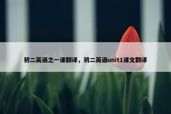 初二英语之一课翻译，初二英语unit1课文翻译