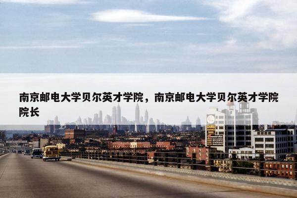 南京邮电大学贝尔英才学院，南京邮电大学贝尔英才学院院长