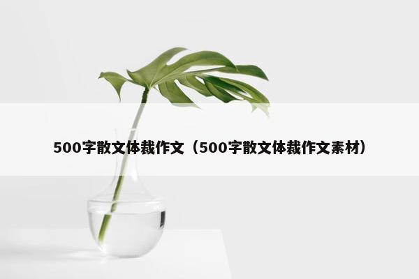 500字散文体裁作文（500字散文体裁作文素材）