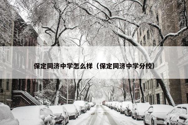 保定同济中学怎么样（保定同济中学分校）