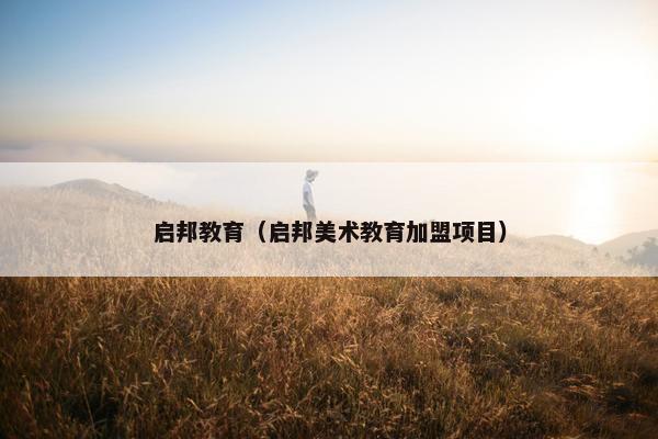 启邦教育（启邦美术教育加盟项目）
