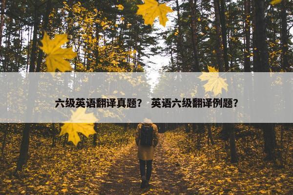 六级英语翻译真题？ 英语六级翻译例题？