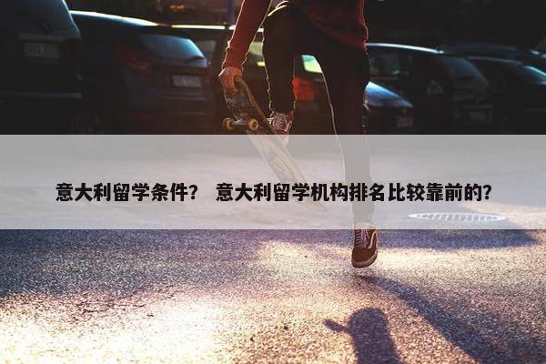 意大利留学条件？ 意大利留学机构排名比较靠前的？
