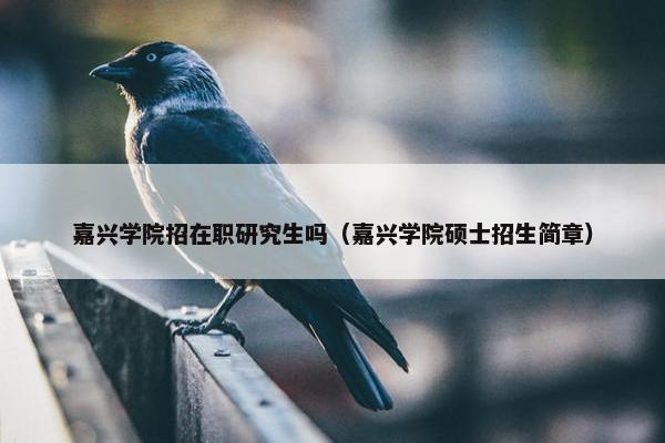 嘉兴学院招在职研究生吗（嘉兴学院硕士招生简章）