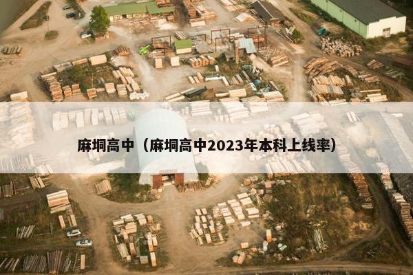 麻垌高中（麻垌高中2023年本科上线率）