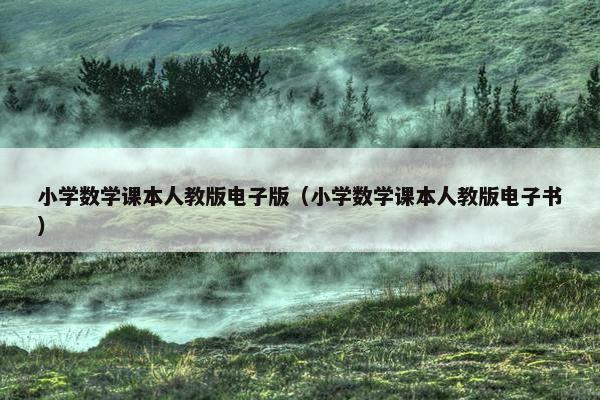 小学数学课本人教版电子版（小学数学课本人教版电子书）