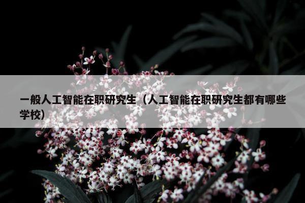 一般人工智能在职研究生（人工智能在职研究生都有哪些学校）