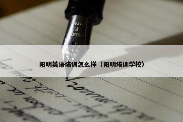 阳明英语培训怎么样（阳明培训学校）