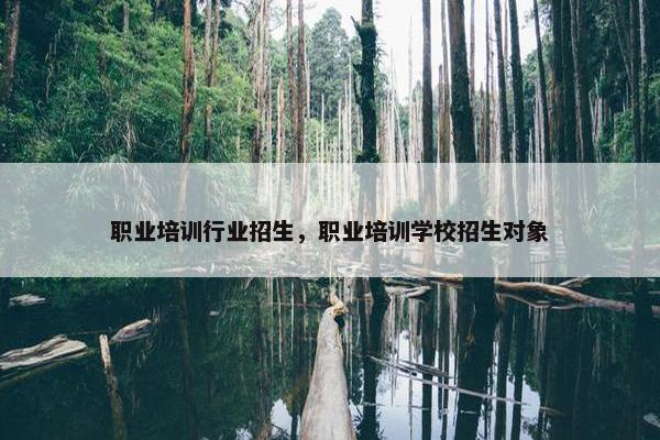 职业培训行业招生，职业培训学校招生对象