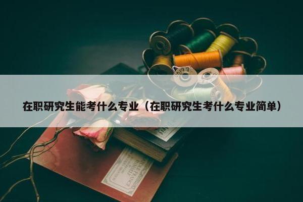 在职研究生能考什么专业（在职研究生考什么专业简单）