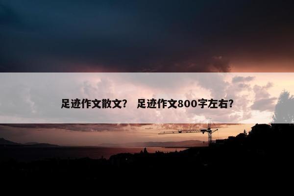 足迹作文散文？ 足迹作文800字左右？