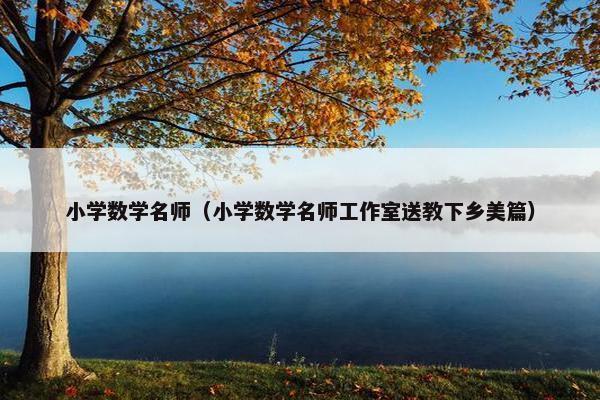 小学数学名师（小学数学名师工作室送教下乡美篇）
