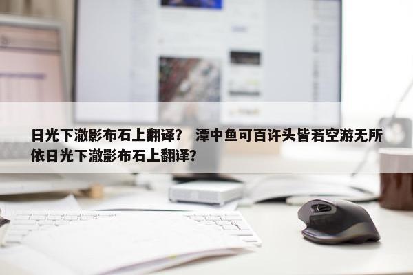 日光下澈影布石上翻译？ 潭中鱼可百许头皆若空游无所依日光下澈影布石上翻译？