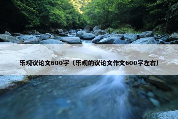 乐观议论文600字（乐观的议论文作文600字左右）