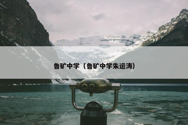 鲁矿中学（鲁矿中学朱运涛）