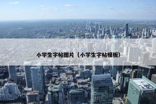 小学生字帖图片（小学生字帖模板）