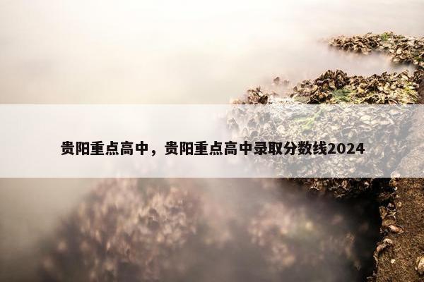 贵阳重点高中，贵阳重点高中录取分数线2024