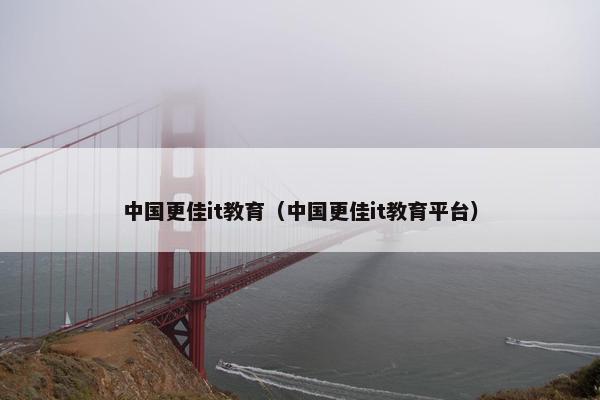 中国更佳it教育（中国更佳it教育平台）