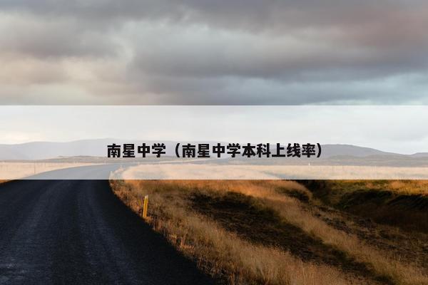 南星中学（南星中学本科上线率）