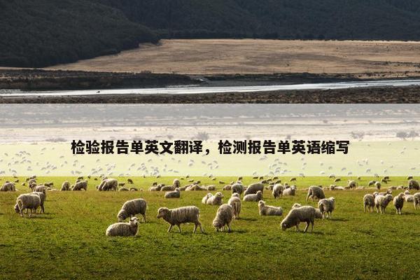 检验报告单英文翻译，检测报告单英语缩写